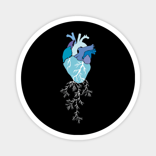 Blue heart v2 Magnet by candelanieto